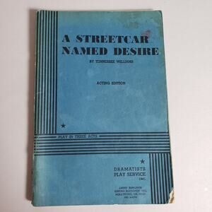 Vintage A Streetcar Named‎ Desire By Tennessee Williams Acting Edition Notated